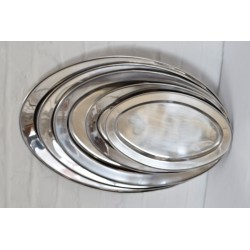 Plat ovale en inox 40 cm