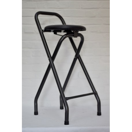 Tabouret haut noir pliant