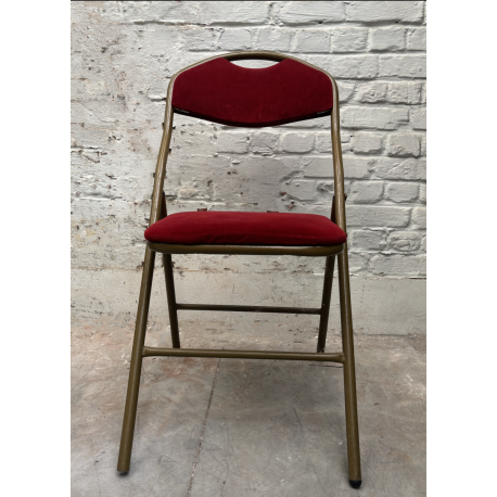 Chaise pliante velours 
