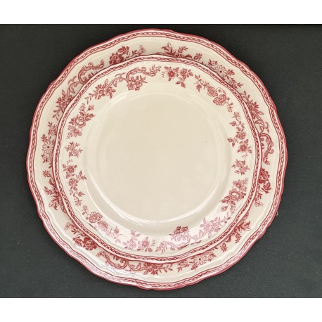 Assiette Zara 21 cm bordeaux 
